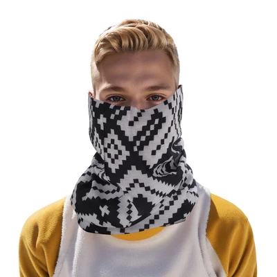 Unique Bargains Sunscreen Checkered Pattern Face Scarf Mask Black White 1 Pc 3 Unique Bargains Sunscreen Checkered Pattern Face Scarf Mask Black White 1 Pc - Image 3