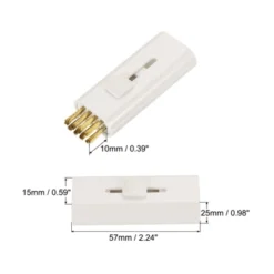 Unique Bargains Portable Retractable Double-sided Head Design Brass Wire Bristle With Clip Golf Club Brushes 4 Pcs White