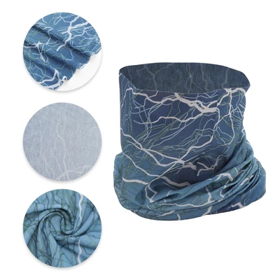 Unique Bargains Sunscreen Lightnings Pattern Face Scarf Mask Gray Blue 1 Pc 2 Unique Bargains Sunscreen Lightnings Pattern Face Scarf Mask Gray Blue 1 Pc - Image 2