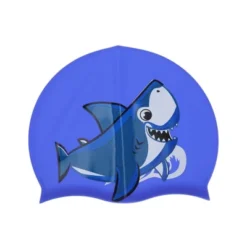 Unique Bargains Kid's Silicone Shark Pattern Swim Cap Blue 1 Pc -Outdoor Sports Series GUEST c4ef2130 f3e7 4530 9f18 0101bff4e3c0