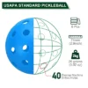 Unique Bargains 40 Holes Durable Precision Good Balance Application Pickleball Balls 8 Pcs