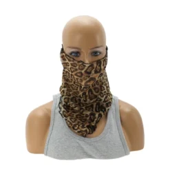 Unique Bargains Leopard Print Earloop Neck Gaiter 1 Pc -Outdoor Sports Series GUEST c5a75906 30e3 4aff b542 b44fa4f99a2b