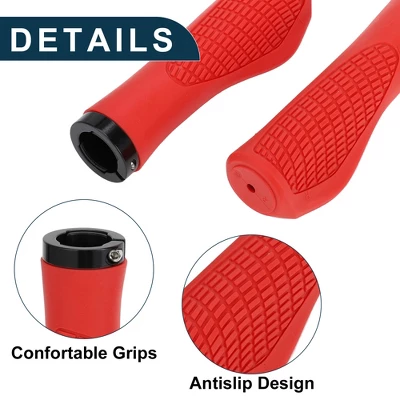 Unique Bargains Bike Handlebar Grips Covers 5.28" Red 1 Pair 3 Unique Bargains Bike Handlebar Grips Covers 5.28" Red 1 Pair - Image 3