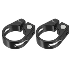 Unique Bargains Aluminum Alloy Quick-Release Mountain Road Bike Seat Post Clamp Black 2 Pcs -Outdoor Sports Series GUEST c678d3e5 c7d6 42f5 bff7 ba22a254378c