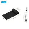 Unique Bargains Microfiber Waffle Pattern Tri-fold Golf Towel With Club Groove Cleaning Brush 1 Set