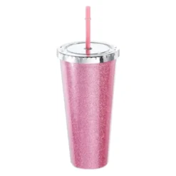 Unique Bargains Acrylic Double Wall With Lid And Straw Transparent Sequins Tumbler -Outdoor Sports Series GUEST c7c1c550 1fcf 41f0 9802 17a6a3c693cd