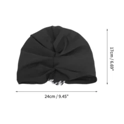 Unique Bargains Polyester Knotted Swimming Caps Black White 1 Pc -Outdoor Sports Series GUEST c7f65a19 79cb 46df 8502 6132590faf69