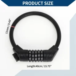 Unique Bargains Bicycle Padlock Cable Lock Spiral Lock 5 Digit Resettable Bike Cable Lock -Outdoor Sports Series GUEST c84da1ce 98ff 4b8c b0da c86b48d57d19