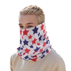 Unique Bargains Sunscreen Stars Pattern Face Scarf Mask Red White 1 Pc -Outdoor Sports Series GUEST c856646a 1fc8 43f4 b227 bc0a7a0797ee