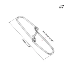 Unique Bargains Stainless Steel Quick Lock Design Fishing Swivels And Snaps 100 Pcs