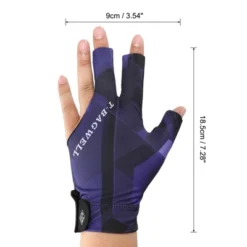 Unique Bargains Polyester Breathable Smooth Touch 3 Fingers Pool Gloves