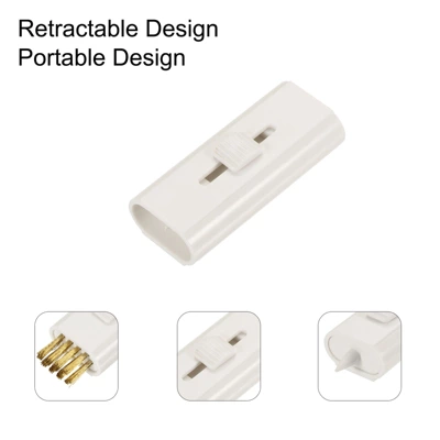 Unique Bargains Portable Retractable Double-sided Head Design Brass Wire Bristle With Clip Golf Club Brushes 2 Pcs White 4 Unique Bargains Portable Retractable Double-sided Head Design Brass Wire Bristle With Clip Golf Club Brushes 2 Pcs White - Image 4