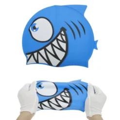 Unique Bargains Kid's Silicone Cartoon Fish Pattern Swim Cap 1 Pc -Outdoor Sports Series GUEST cad0afa0 f05c 4d9a 9595 37fd35391703