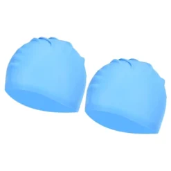 Unique Bargains Silicone Waterproof Non-Slip High-Stretch Swim Caps 2 Pcs -Outdoor Sports Series GUEST caf7381a 7243 482f a174 887f45929a7b