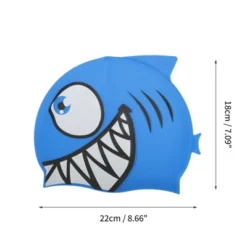 Unique Bargains Kid's Silicone Cartoon Fish Pattern Swim Cap 1 Pc -Outdoor Sports Series GUEST cb6977f7 427e 4744 8433 630a27fc0aff