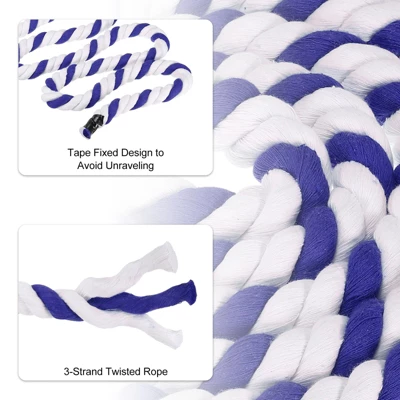 Unique Bargains Natural Twisted Cotton Craft Railings Home Decor Tug Of War 3-Strand Rope 1 Pc 2 Unique Bargains Natural Twisted Cotton Craft Railings Home Decor Tug Of War 3-Strand Rope 1 Pc - Image 2
