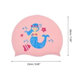 Unique Bargains Kid's Silicone Mermaid Pattern Swim Cap Light Pink 1 Pc -Outdoor Sports Series GUEST cc68d775 aad0 4444 8c33 b01610bf0983