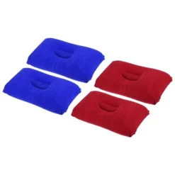 Unique Bargains Neck Support For Hiking Travel Flocked Inflatable Camping Pillows 4 Pcs 17" X 11" -Outdoor Sports Series GUEST cc802525 fcfe 4809 bbe6 c9eb61b68ccb