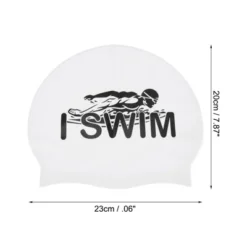 Unique Bargains Silicone Floating Pattern Waterproof Swim Cap Black White 1 Pc -Outdoor Sports Series GUEST cc9c43fe 85c5 458a a00d a7b9a6e86694