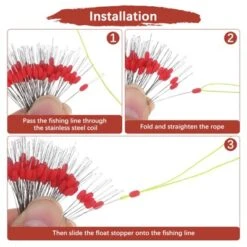 Unique Bargains Silicone High Wear Resistance Elasticity Weather Resistance Fishing Bobber Stops 100 Pcs -Outdoor Sports Series GUEST cdbeea5d 28ed 4883 849b e84c141325b6