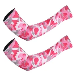 Unique Bargains Basketball Sports Camouflage Cooling Arm Elbow Compression Sleeve Pink Gray White 1 Pair -Outdoor Sports Series GUEST cddc145a 4233 43a6 96e1 a6f8962f527e