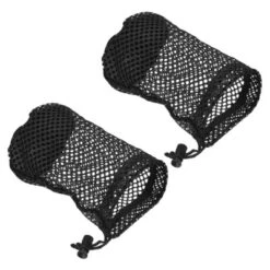 Unique Bargains Nylon Drawstring Cord Lock Closure Mesh Golf Ball Bag Black 2 Pcs -Outdoor Sports Series GUEST ce50cd86 ce88 41b8 886c a206f3a43379