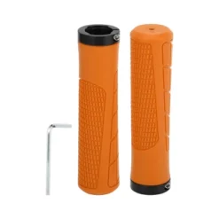 Unique Bargains Bike Handlebar Grips Covers 5.31" Orange 1 Pair -Outdoor Sports Series GUEST ce785a62 b8cc 4437 a152 15cf9f0f3382