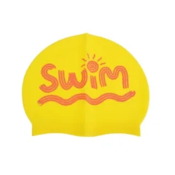 Unique Bargains Kid's Silicone Letter Print Swim Cap 1 Pc -Outdoor Sports Series GUEST cf7864c8 cd44 4ede 82b0 346b877f4d12
