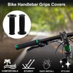 Unique Bargains Bike Handlebar Grips Covers 3.94" Long Black 1 Pair