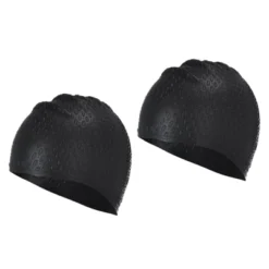 Unique Bargains Silicone Waterproof Non-Slip Bubble Textured Adult Swim Caps 2 Pcs -Outdoor Sports Series GUEST d0664397 4c0b 47f3 8c22 e8151596ec10