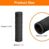 Unique Bargains Rubber Non-Slip Mushroom Bike Fit 7/8" Handlebar Grips 4.53" 1 Pair