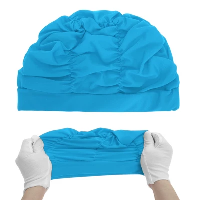 Unique Bargains Nylon Pleated Style Swimming Cap 1 Pc 4 Unique Bargains Nylon Pleated Style Swimming Cap 1 Pc - Image 4