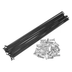 Unique Bargains 14G Bicycle Carbon Steel Spoke With Nipples Black 36 Pcs -Outdoor Sports Series GUEST d430d683 b1c7 4925 af3c dcc67dd4981e