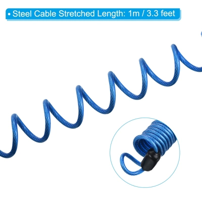 Unique Bargains Gym Locker Backpack Suitcase 4 Digit Combination Padlock With Spring Cable 2 Unique Bargains Gym Locker Backpack Suitcase 4 Digit Combination Padlock With Spring Cable - Image 2