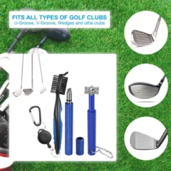 Unique Bargains Golf Clean Tool Set Brush And 2 Club Groove Sharpeners -Outdoor Sports Series GUEST d4eb5012 8445 440d a6f7 074d11a21080