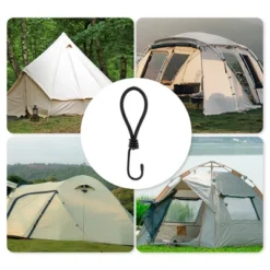 Unique Bargains Cord Hooks With End Protective Cap 4 Pcs -Outdoor Sports Series GUEST d7829625 8773 460f b987 5f5b7632eacb