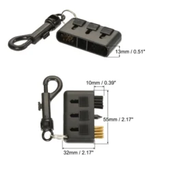 Unique Bargains Portable Retractable 3 In 1 Head Design Brass Wire Bristle With Clip Golf Club Brushes 4 Pcs