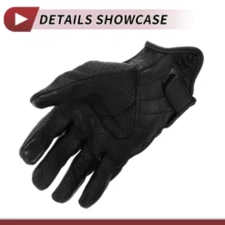Unique Bargains Motorcycle Full Finger Gloves With Hole Black 1 Pair -Outdoor Sports Series GUEST d92b1ef9 275b 4a29 8169 37fe1e00787a