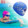 Unique Bargains Kid's Silicone Astronauts Swim Cap 1 Pc