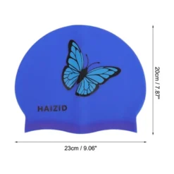 Unique Bargains Silicone Butterfly Pattern Swim Cap 1 Pc -Outdoor Sports Series GUEST da1d5bee 1d00 46fb 8c81 4ba8c14f449e