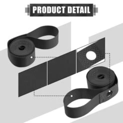 Unique Bargains PVC Bicycle Wheel Rim Strip Rim Tape 2 Pcs