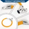 Unique Bargains Bicycle Lock Portable Ring Cable Anti-Theft Bike Lock Mini Ring Lock Orange 16.54"