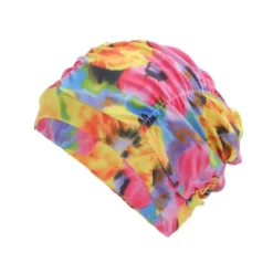 Unique Bargains Nylon Pleated Style Swimming Cap Rose Red Purple 1 Pc -Outdoor Sports Series GUEST df1cd8a4 fbec 419e 8ba6 9b08a06c3e2e