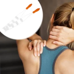 Unique Bargains Multiple Trigger Points Neck Shoulder Muscle Pain Ease PP TPE Handheld Back Massager White Orange 1 Pcs -Outdoor Sports Series GUEST e2fd13ec efea 4881 9837 8232950f088f
