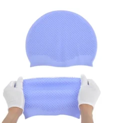 Unique Bargains Silicone Waterproof Embossed Dot Swim Cap 1 Pc -Outdoor Sports Series GUEST e49e5075 d239 4be3 b11c 301484f96d2e