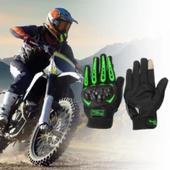 Unique Bargains Motorcycle Gloves Full Finger Gloves Nylon Outdoor Glove 1 Pair