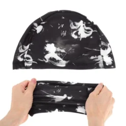 Unique Bargains Nylon Martial Arts Pattern Swim Cap Black White 1 Pc -Outdoor Sports Series GUEST e65593fd 4147 4962 b28b c52b09462a56
