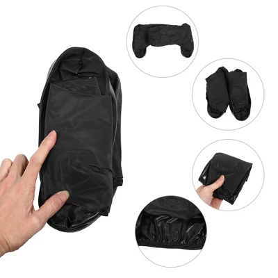 Unique Bargains Waterproof Non-Slip Reusable Rain Shoes Covers Black Size M 1 Pair 2 Unique Bargains Waterproof Non-Slip Reusable Rain Shoes Covers Black Size M 1 Pair - Image 2