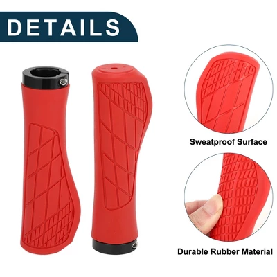 Unique Bargains Bike Handlebar Grips Covers 5.28" Red 1 Pair 2 Unique Bargains Bike Handlebar Grips Covers 5.28" Red 1 Pair - Image 2
