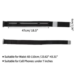 Unique Bargains Waist Pack Bag For Running Extra Large Black 1 Pc -Outdoor Sports Series GUEST e8640ce9 b078 4462 9854 98381f2fd55b